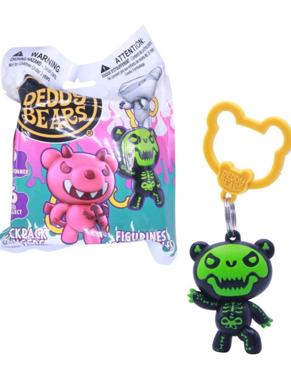 Deddy Bears Backpack Hanger 2.5-Inch Pack [1 RANDOM Figure]